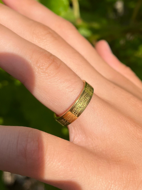 "With Hardship Comes Ease" Ring
