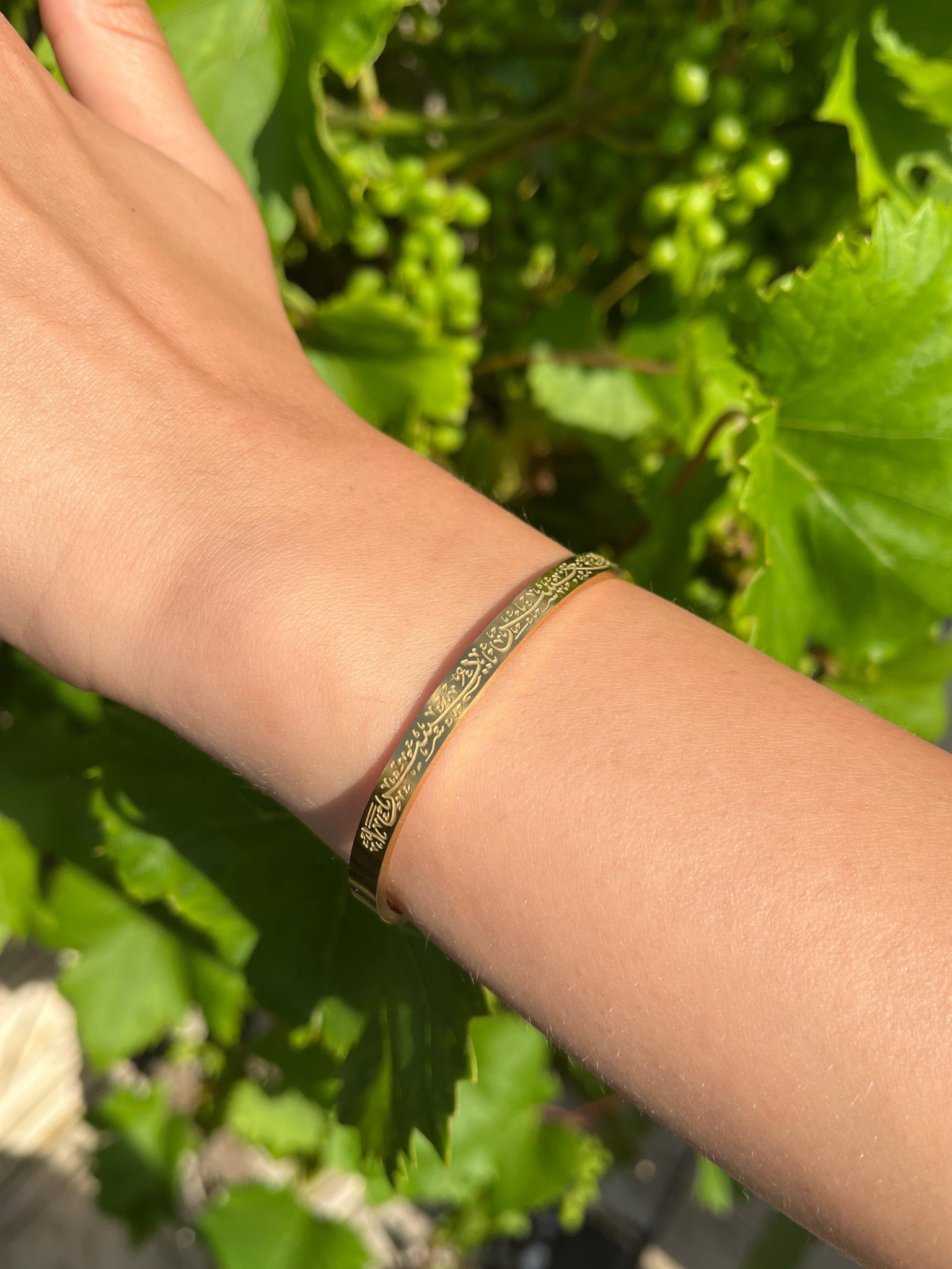 "With hardship comes ease" Cuff
